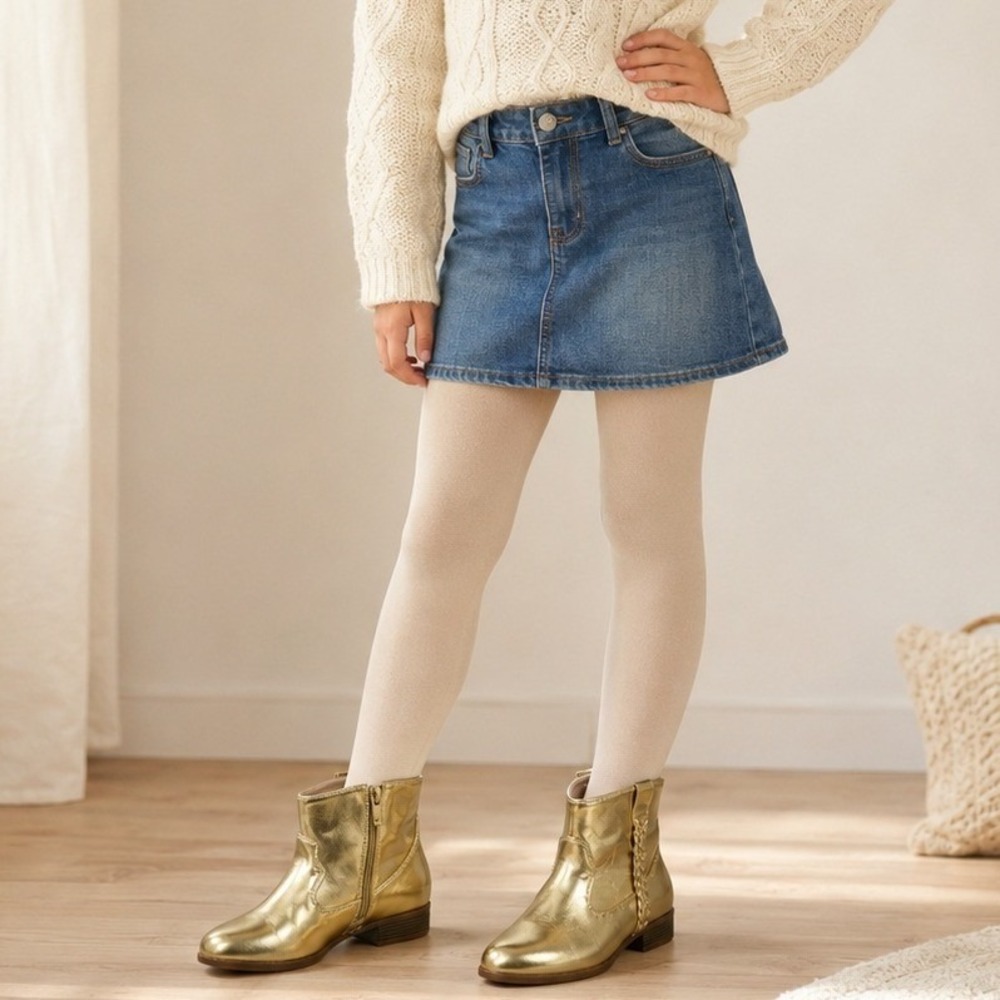 Sonoma Goods Girls Zariagold Metallic Gold Ankle Boots Size 6 Memory Foam